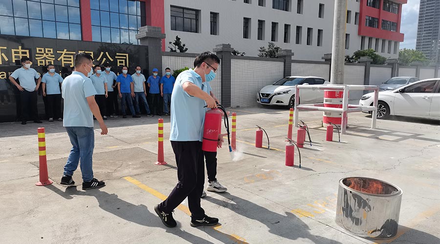 安全生產(chǎn)不松懈！金環(huán)電器開展消防應(yīng)急救援演練