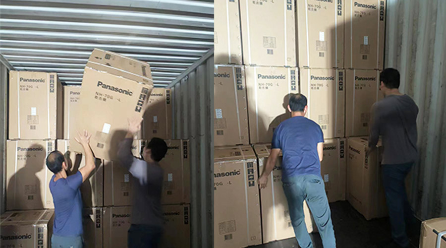 春節(jié)放假沖刺！加速度完成客戶松下衣物烘干機裝柜發(fā)貨