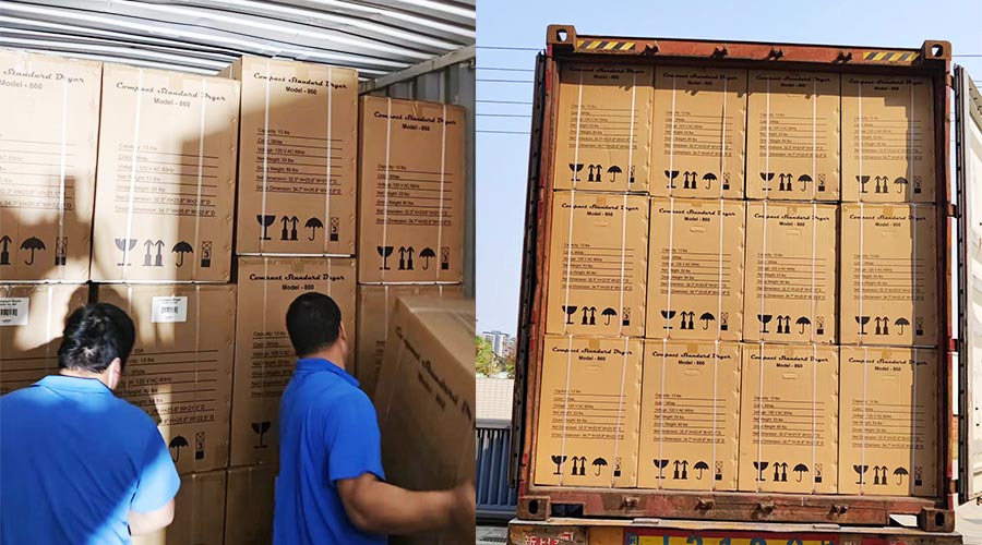 客戶Equator滾筒衣服烘干機快速裝柜完畢  蓄勢待發(fā)！