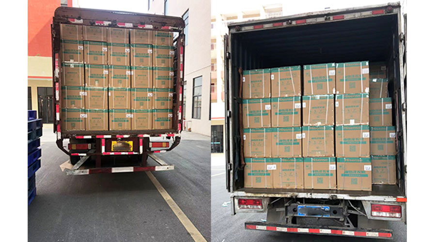 實(shí)況圖！金環(huán)電器完成國(guó)內(nèi)某知名品牌迷你洗衣機(jī)裝柜發(fā)貨